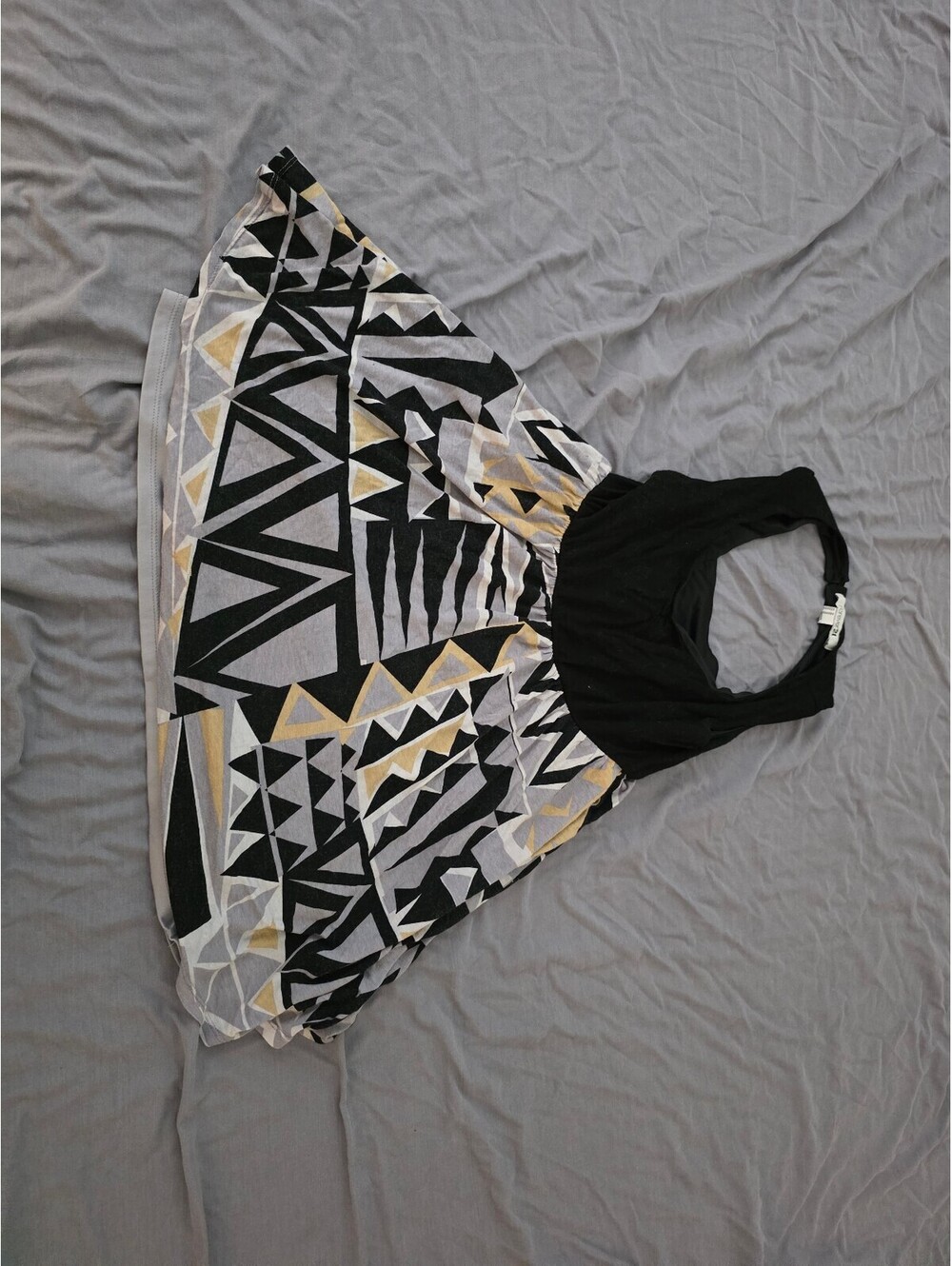 Forever 21 Black and Geometric Patterned Mini Dress